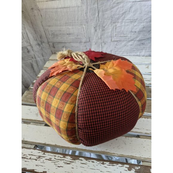 Folk art country pumpkin Thanksgiving fall decor h - Picture 1 of 6